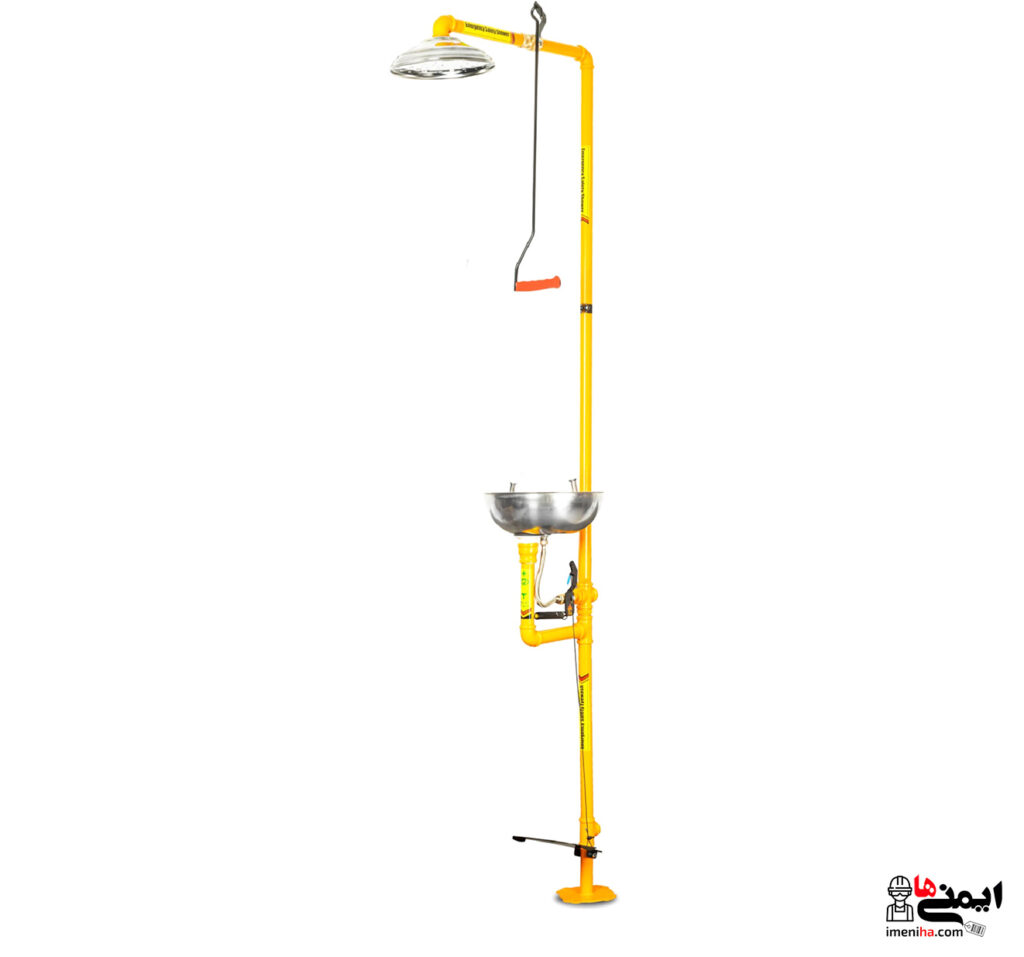 دوش و چشم شوی اضطراری کربن استیل - گالوانیزه مدل CS 1-SH-P