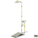 دوش و چشم شوی ایمنی پدالی تمام استنلس استیل مدل PSS316-PSH-E