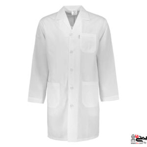 روپوش بلند سفید کار پزشکی سه جیب مردانه - مرجع لباس فرم کار